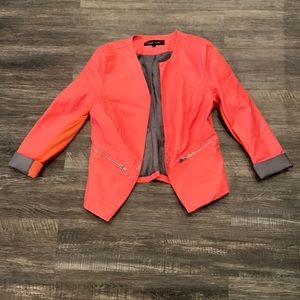 Faux Pink Leather Jacket